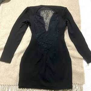 BEBÉ BODYCON MINI PARTY DRESS IN BLACK SIZE XS